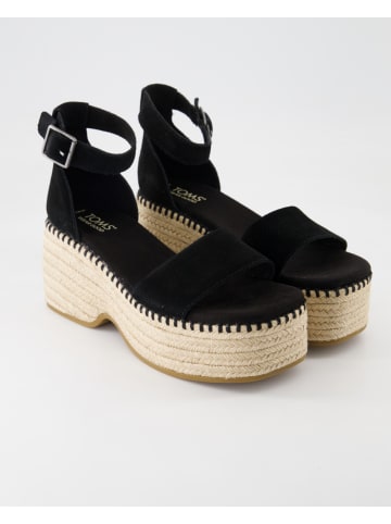 TOMS Plateau Sandalen in Schwarz