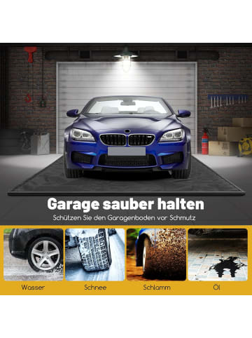COSTWAY Garagenmatte Auto 550 x 240 cm in Schwarz