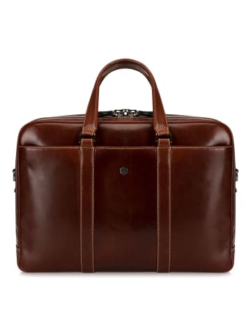 Jekyll & Hide Montana Aktentasche RFID Schutz Leder 41 cm Laptopfach in mocha