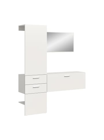 ebuy24 Garderobenmöbel Vaga (3-teilig) Weiß 156 x 36 cm