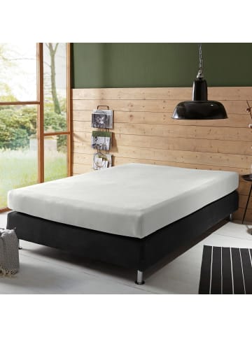 Erwin Müller Frottee Boxspring-Spannbettlaken Füssen in weiß
