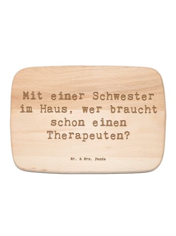 Mr. & Mrs. Panda Hackbrett Spruch Schwester Glück mit Spruch in Transparent