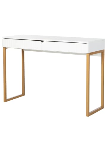 home24 Schreibtisch Tundar in Gold