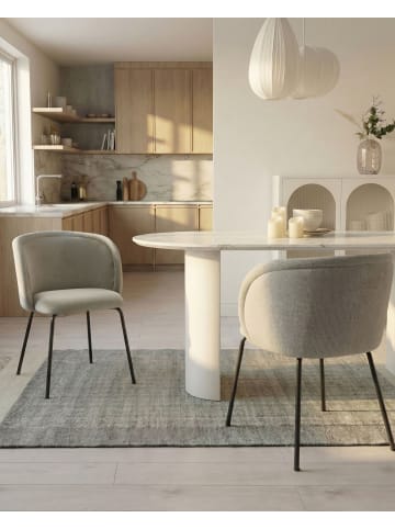 Beliani 2er-Set Esszimmerstuhl SARASOTA in Weiß/Schwarz