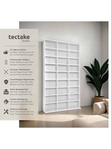 tectake Medienregal Christel in Holzoptik 180x102x23,5cm