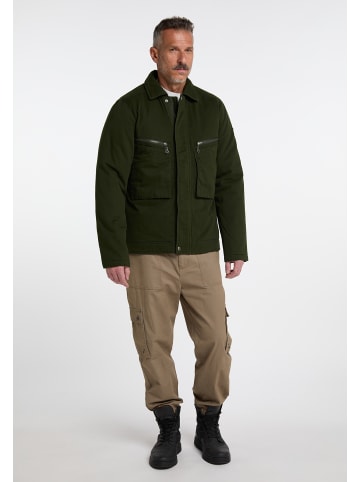 DreiMaster Vintage Winterjacke Aus Baumwolle in Tannengrün