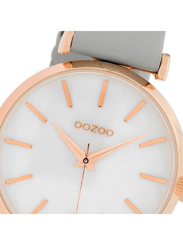 Oozoo Analog-Armbanduhr Oozoo Timepieces hellgrau groß (ca. 40mm)