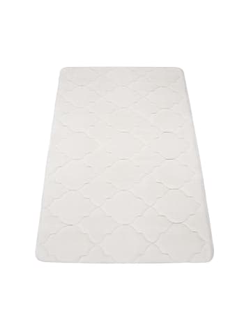 KADIMA DESIGN Waschbarer Teppich Badezimmer waschmaschinenwaschbar Struktur Flur in Creme