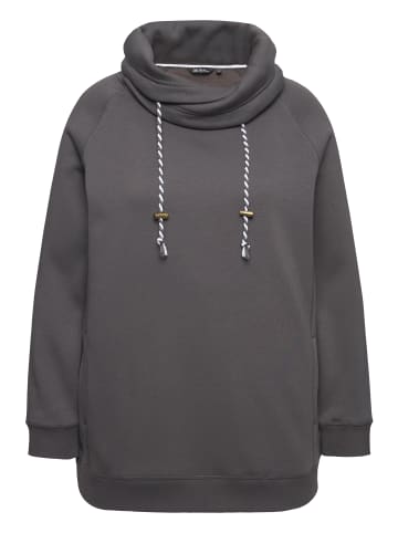 Ulla Popken Sweatshirt in graphitgrau