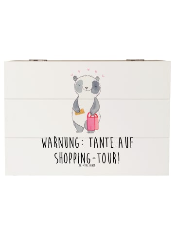 Mr. & Mrs. Panda Aufbewahrungsbox Tante Shopping mit Spruch in Weiß