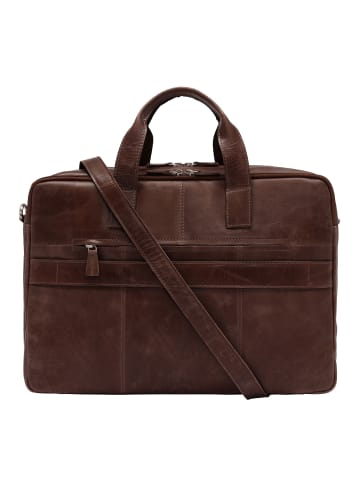 VLD VOi Leather Design City Cowboy Aktentasche Leder 41 cm Laptopfach in braun