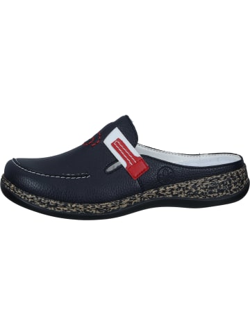 rieker Clogs ohne Absatz in navy/rosso