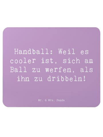Mr. & Mrs. Panda Mauspad Spruch Handball Action mit Spruch in Lavendeltraum