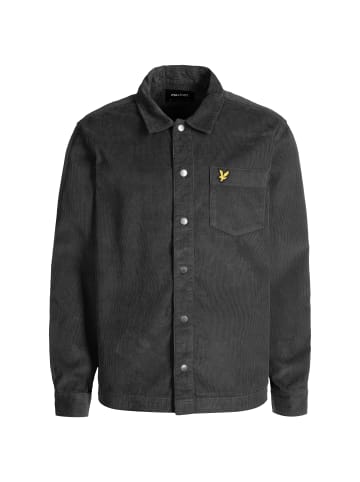 Lyle & Scott Langarmhemd Cord Overshirt Jacke in dunkelgrau