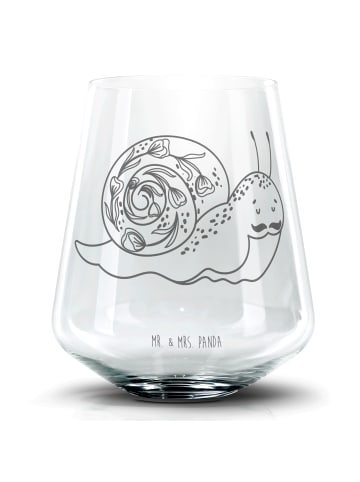 Mr. & Mrs. Panda Blümchentail Glas Schnecke Sir ohne Spruch in Transparent