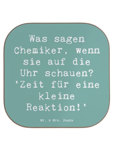 Mr. & Mrs. Panda Coaster Spruch Chemiker Reaktion mit Spruch in Meeresbrise