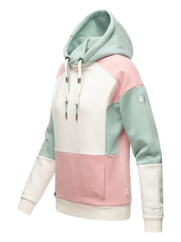 Navahoo Kapuzensweatshirt Babykätzchen in Multicolour Rose-Dusty Mint Melange