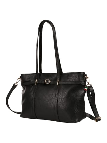Florence Florence Schultertasche Leder schwarz ca. 37cm