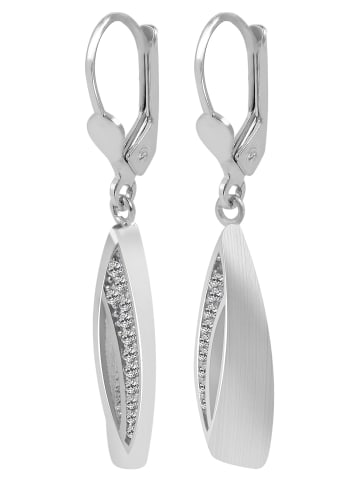 Adeliás Damen Ohrringe – Ohrhänger aus 925 Silber mit Zirkonia in silber