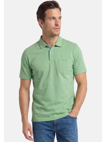 Redmond Poloshirt Basic in Hellgrün / weiß