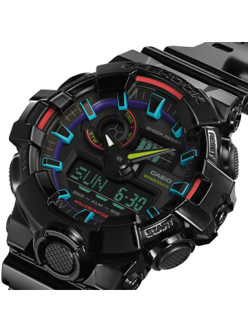 Casio G-Shock Classic AnaDigi Herrenuhr Schwarz/Regenbogen