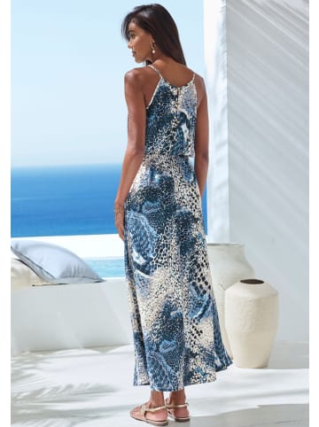 LASCANA Maxikleid in blau bedruckt
