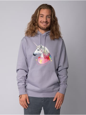 wat? Apparel Sweatshirt Flash, the unicorn in Lavender