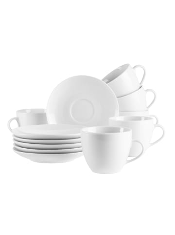 Mäser Kaffeetassen Set, Porzellan Barca in Weiß
