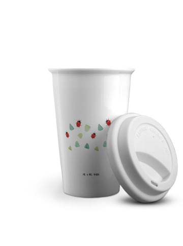 Mr. & Mrs. Panda To Go Becher Marienkäfer Design ohne Spruch in Weiß
