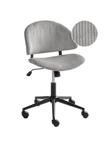 Beliani Bürostuhl KIANA in Grau/Schwarz - (W) 55 x (H) 74 x (L) 55 cm