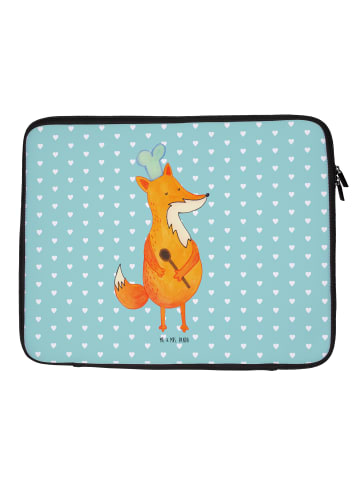 Mr. & Mrs. Panda Laptop Sleeve Fuchs Koch ohne Spruch in Türkis Pastell