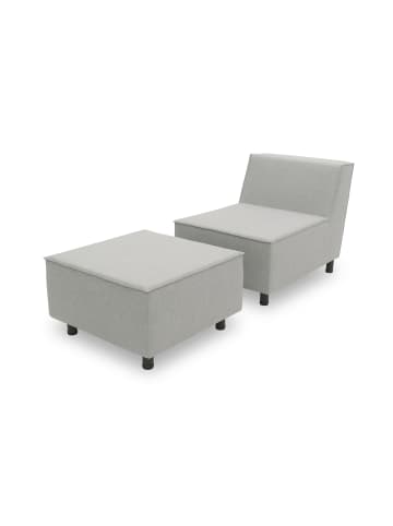 58 aufm Kessel GARTENLOUNGE Set 1 Brandie 146x77x176 mit Outdoorbezug in silber