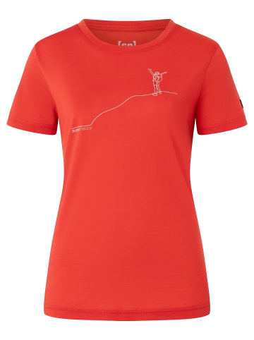 super.natural Merino T-Shirt W GIPFELGLÜCK TEE in rot