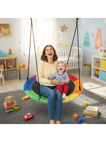 relaxdays Nestschaukel in Bunt - Ø 90 cm