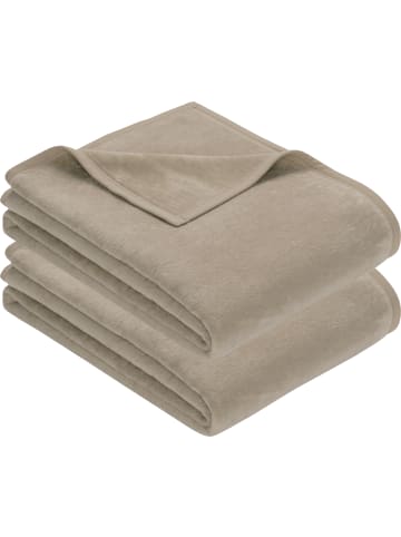 Erwin Müller Wohndecke 2er-Pack Triest in kiesel