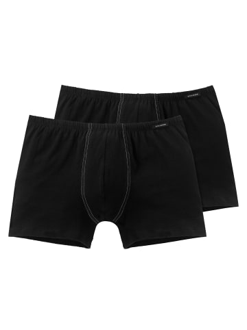 Schiesser Boxershorts 2er Pack in Schwarz