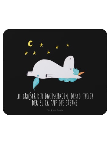 Mr. & Mrs. Panda Mousepad Einhorn Sternenhimmel mit Spruch in Schwarz