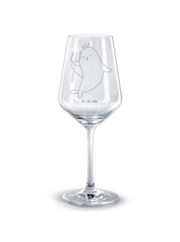 Mr. & Mrs. Panda Weinglas Sternzeichen Wassermann ohne Spruch in Transparent