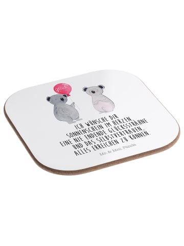 Mr. & Mrs. Panda Bierdeckel Koala Luftballon mit Spruch in Weiß