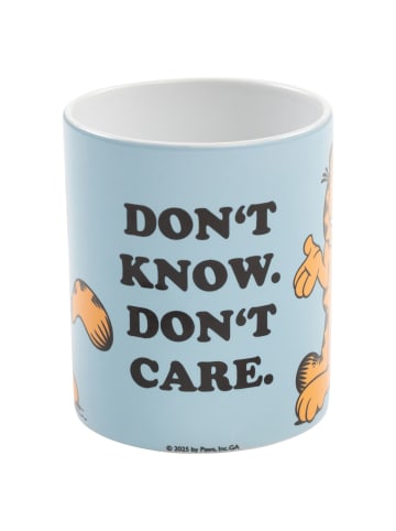 Garfield Garfield Tasse Don't know. Don't care. Kaffeetasse Becher 320 ml in blau