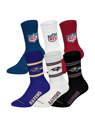 NFL Socken 6er Pack in Baltimore Ravens/Mix