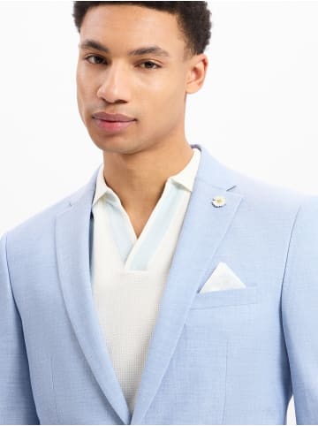 Finshley & Harding London Sakko Brixdon in hellblau weiß