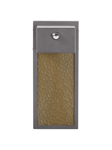 Beliani Wandleuchte für den Außenbereich CARRON in Grau - (W) 17 x (H) 40 x (L) 13 cm