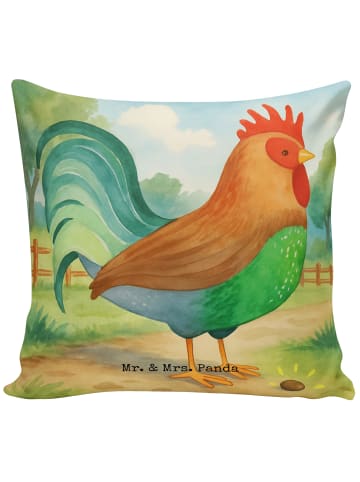 Mr. & Mrs. Panda Kissen 40x40 Hahn Korn Design ohne Spruch in Weiß