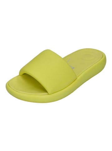 fitflop Pantoletten iQUSHION D-LUXE PADDED LEATHER SLIDES in gelb