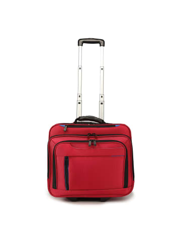 Dermata 2-Rollen Businesstrolley 42  cm Laptopfach in rot
