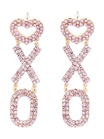 Swirly Women Earrings in Fuchsia Pink