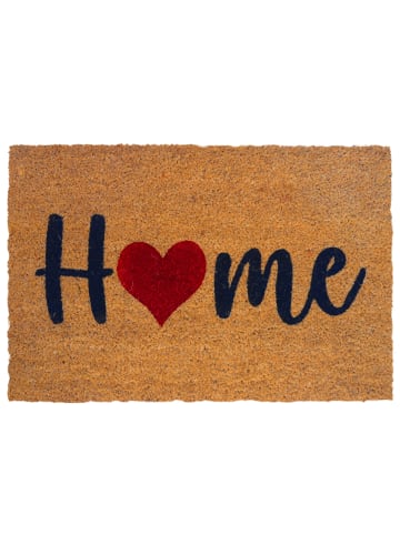 relaxdays Fußmatte "Home" in Mehrfarbig - 60 x 40 cm