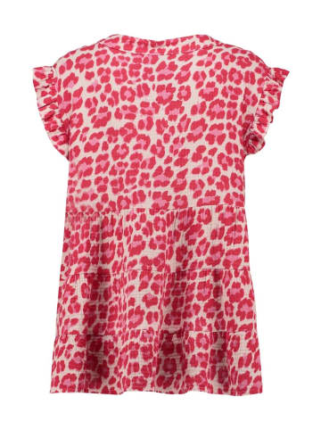 Hailys Musselin-Tunikashirt in Leo Pink