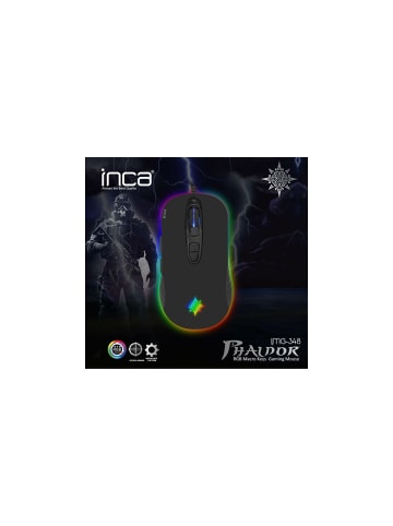 Inca Inca PHALDOR RGB Makro Tastem Professional Gaming Maus schwarz in schwarz